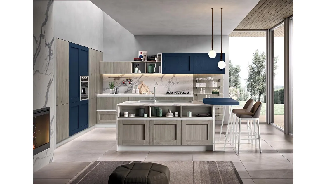 Cucina Moderna con isola Daytona 02 di Spar